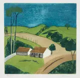 Francisco Rebolo, Paisagem, litogravura sobre papel