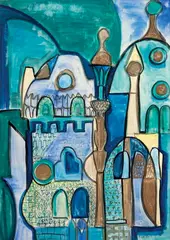 Torres by Alice Brill, 1970, técnica mista sobre papel, offered Dec 2015