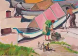 Bustamante Sá, Praia do Forno - Cabo Frio, 1975, óleo sobre tela