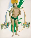 Glauco Rodrigues, São Sebastião, 1980, acrílica sobre tela colado em madeira