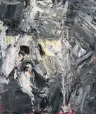 Abstrato by Antonio Helio Cabral, óleo sobre tela, offered Dec 2015