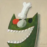 Cachorro by Gustavo Rosa, 1987, óleo sobre tela, offered Dec 2015