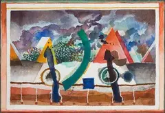 Sem Título by Ubirajara Ribeiro, 1988, aquarela sobre papel, offered Dec 2015