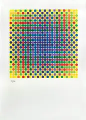Surface by Julio Le Parc, 1995, serigrafia sobre papel, offered Dec 2015