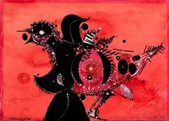 Pássaro by Fernando Odriozola, 1958, técnica mista sobre papel, offered Dec 2015