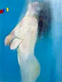 Gregório Gruber, Nu Feminino, 1979, técnica mista sobre papel