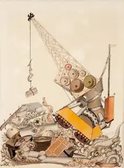 Guindaste by Gerda Brentani, 1970, nanquim e aquarela sobre papel, offered Dec 2015