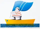 Gustavo Rosa, Homem no Barco, 2004, litogravura sobre papel