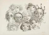 Lise Forell, Crianças, gravura em metal sobre papel
