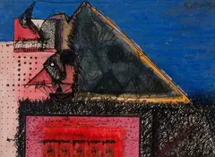 Sem Titulo by Artur Barrio, 1973, técnica mista sobre papel milimetrado, offered Dec 2015