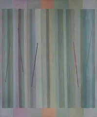 Composição Vertical by Navarro, 1990, acrílico sobre tela, offered Dec 2015