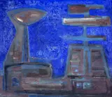 Paulo Chaves, Ícones (IV), 1959, óleo sobre placa
