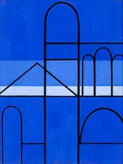 Casa by Mário Silésio, 1975, guache sobre papel, offered Dec 2015