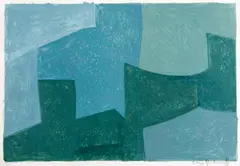 Sem Título by Serge Poliakoff, litogravura sobre papel, offered Dec 2015