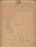 Nu de Costas Segurando Chapéu by Di Cavalcanti, grafite sobre papel, offered Oct 2015