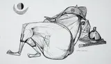 Cangaceiro by Aldemir Martins, 1954, nanquim sobre papel, offered Oct 2015