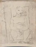 Moça by Candido Portinari, gravura ponta-seca sobre papel, offered Oct 2015