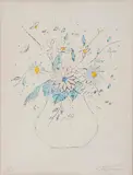 Candido Portinari, Flores II, 1942, gravura a ponta-seca sobre papel