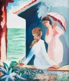 Cícero Dias, Duas Mulheres, óleo sobre tela