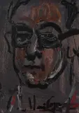 Iberê Camargo, Retrato de Cláudio Gil, 1984, óleo sobre madeira