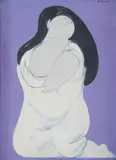 Figura by Milton Dacosta, óleo sobre tela, offered Oct 2015