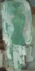 Nu by Enrico Bianco, 1973, óleo sobre duratex, offered Oct 2015