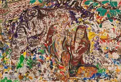 Flautista by Tran Tho, óleo sobre tela, offered Oct 2015