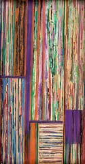 Colagem by Niobe Xandó, 1989, acrílica sobre tiras de papel, offered Oct 2015