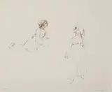 Léonor Fini, Duas Mulheres, gravura em metal sobre papel