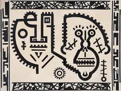 Sem Título by Niobe Xandó, 1986, colagem sobre tela, offered Jun 2015