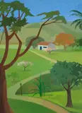 Paisagem com Casario by Francisco Rebolo, 1974, óleo sobre placa, offered Jun 2015