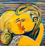 Rubens Gerchman, The Big Kiss, 2002, acrilico sobre tela