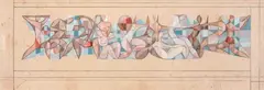 Estudo Geométrico by Samson Flexor, óleo sobre cartão, offered Jun 2015