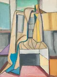 Cadeira by Aldo Bonadei, óleo sobre tela, offered Jun 2015