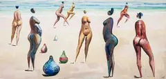 Carybé, Banhistas, 1976, óleo sobre tela