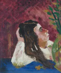 Menina by Cícero Dias, óleo sobre tela, offered Jun 2015