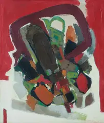 Abstrato by Maria Polo, 1968, óleo sobre tela, offered Jun 2015