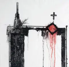 Sem Título by José Rufino, 2008, técnica mista sobre papel parafinado, offered Jun 2015