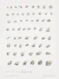 Estudo de Pedras III by Oscar Satio Oiwa, tinta acrílica e folhas de ouro sobre papel, offered Jun 2015