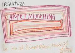 Carpet Munkhing by Marcelo Solá, 2010, giz de cera sobre papel, offered Jun 2015