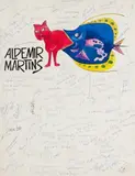 Aldemir Martins, Peixe e Gato, técnica mista sobre papel