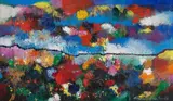 Paisagem by Aldemir Martins, 1985, acrilico sobre tela, offered Jun 2015