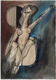 Mulher by Aldemir Martins, 1964, nanquim e aquarela sobre papel, offered Jun 2015