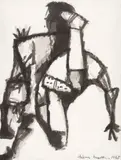 Jogador by Aldemir Martins, 1966, nanquim sobre papel, offered Jun 2015