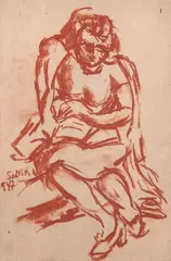 Figura Feminina by Luis Sacilotto, 1947, pastel sobre papel, offered Jun 2015