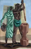Clóvis Graciano, Pilando, guache sobre papel
