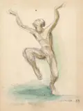 Antonio Gomide, Vitória, 1953, grafite e aquarela sobre papel