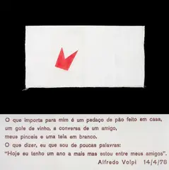 Alfredo Volpi, Bandeira, 1978, têmpera sobre tecido