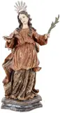 Aleijadinho, Santa Luzia, escultura em madeira policromada