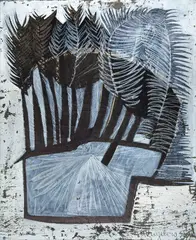 Folhas by Frans Krajcberg, 1955, óleo sobre tela, offered Mar 2015